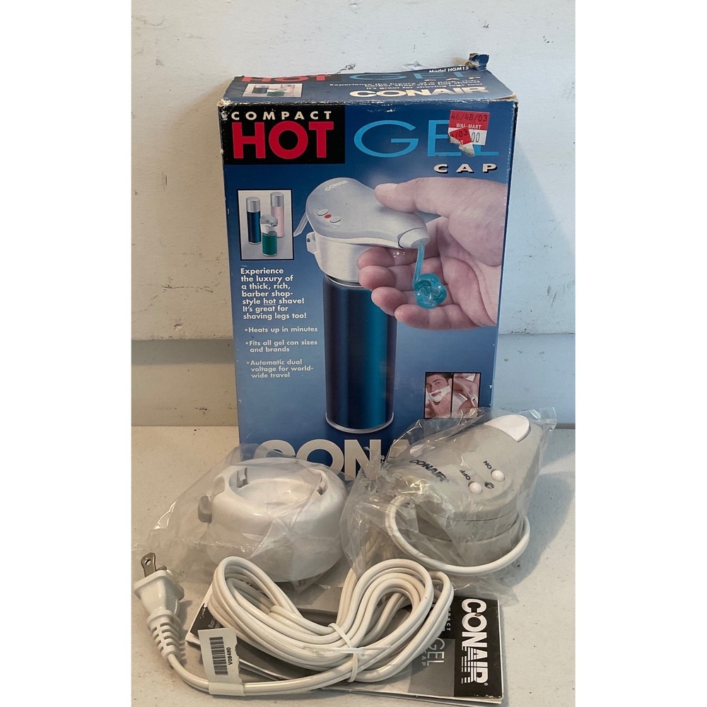 Conair Compact Hot Gel Cap Shaving Gel Warmer Model HGM15 Vintage Grooming Tool